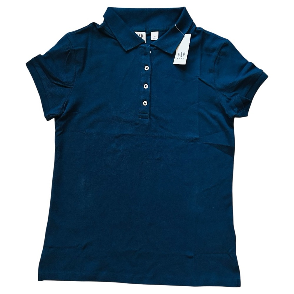 New GAP Kids Uniform Polo Shirt Size XL 12 Organic Cotton, Navy Blue, Gap Girls
